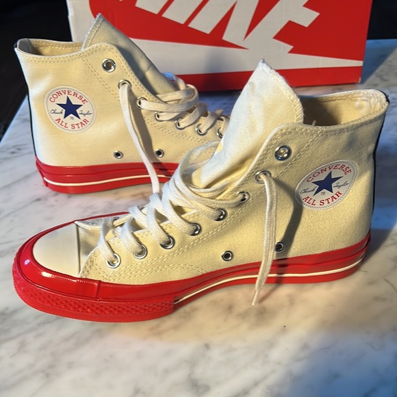 Comme Des Garcons Converse Chuck 70 Pristine Red - Picture 4 of 7